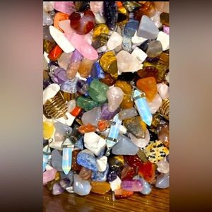CRYSTAL MIX! $8 for one scoop $14 for two scoops, mix of crystals and charms!